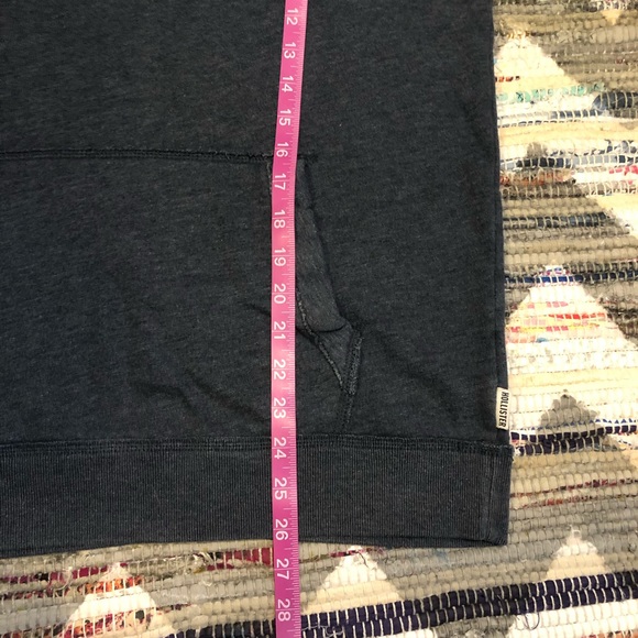 Hollister Hooded Sweatshirt Half Button Men’s Size Medium Blue Hoodie - Picture 8 of 8
